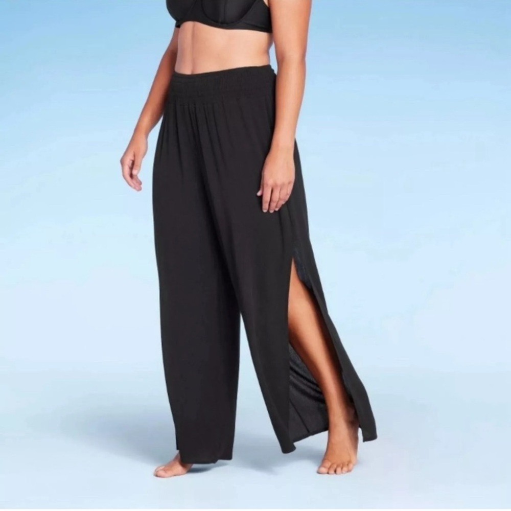 Kona Sol Women’s Swimsuit Cover Pants-Black-Medium - Picture 2 of 3